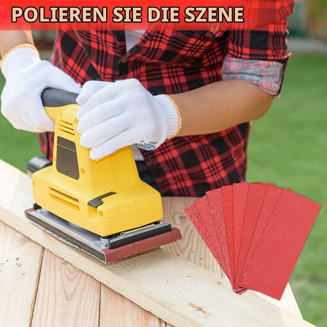 45 Stk Schleifpapier set mit Handschleifer , Sandpapier 93 x 230 mm, Körnung von 40 60 80 120 bis 20