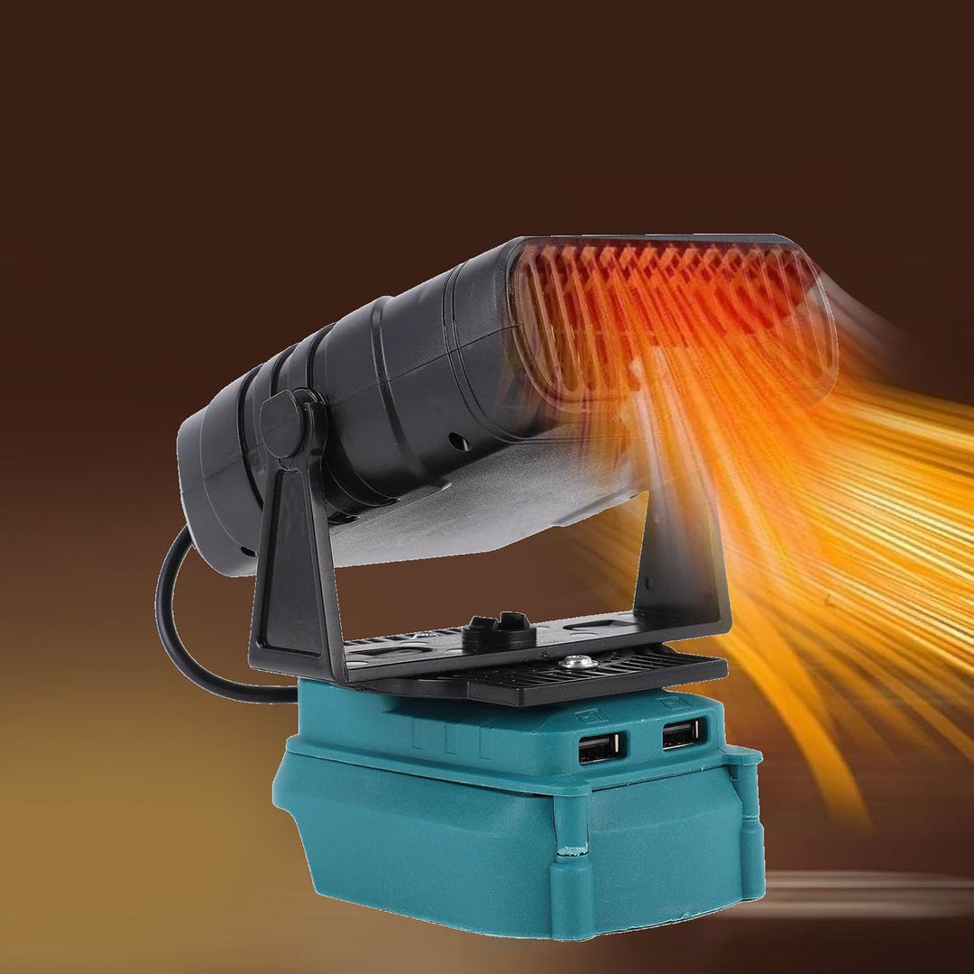 Kleine Raumheizung, 200 W, 2 Gänge, Temperatureinstellungen, Batteriebetriebene Heizung, 2 USB-Leise