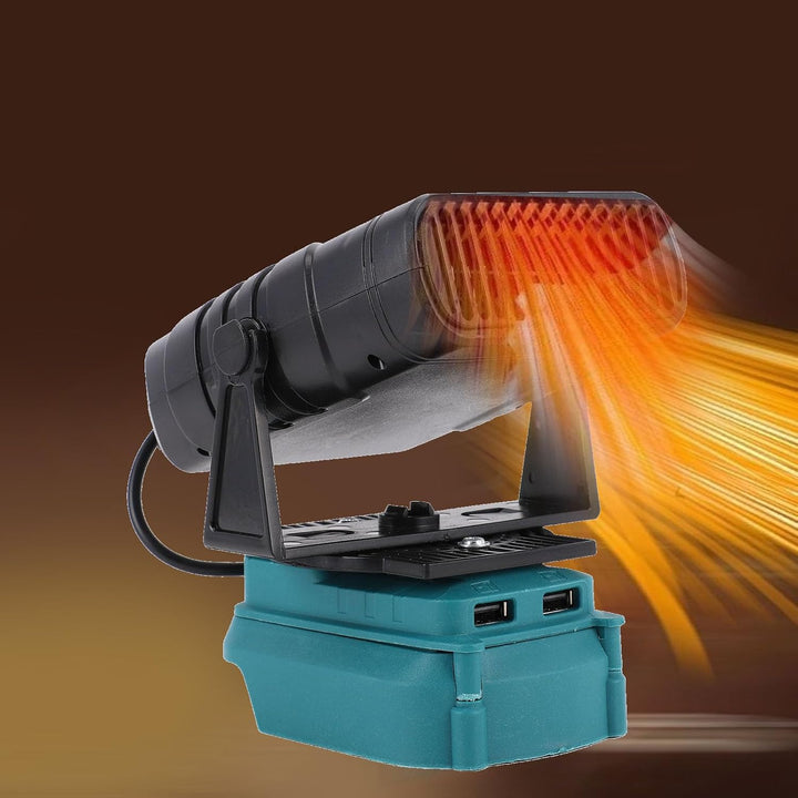 Kleine Raumheizung, 200 W, 2 Gänge, Temperatureinstellungen, Batteriebetriebene Heizung, 2 USB-Leise