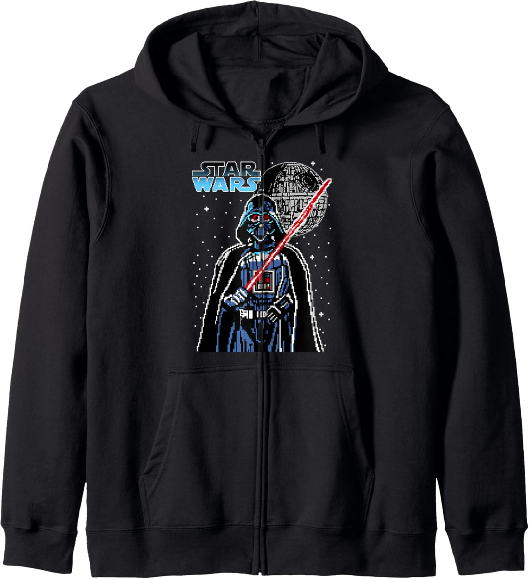 Star Wars 8-bit Pixel Darth Vader Death Star Kapuzenjacke