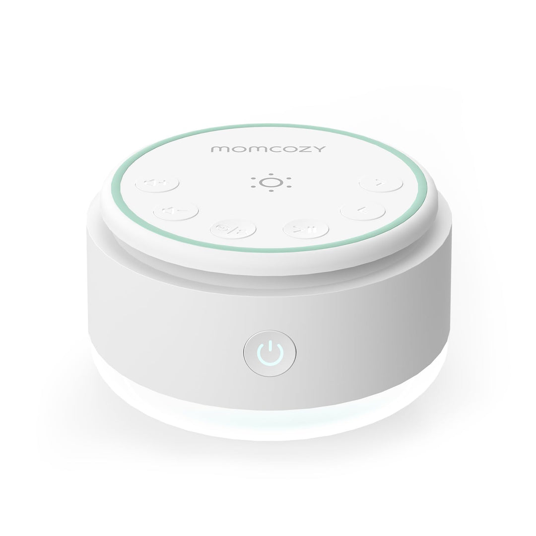 Momcozy Sound Machine für Babys - 20 beruhigende Klänge & Touch-Licht, tragbares weisses Rauschen mi