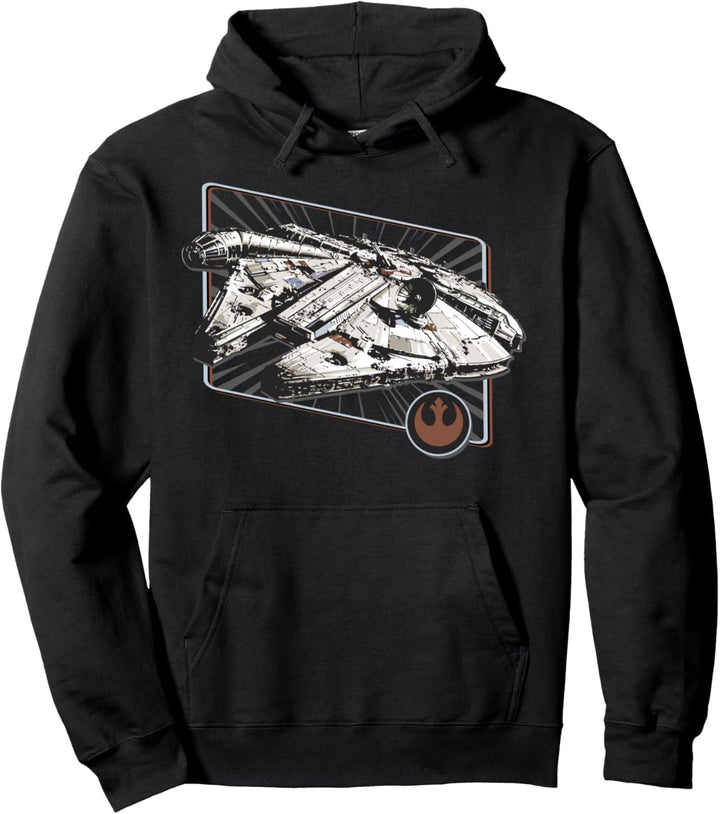 Star Wars Millennium Falcon Sideways Poster Pullover Hoodie