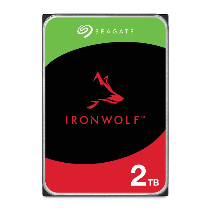 Seagate IronWolf 2 TB interne Festplatte NAS HDD, 3.5 Zoll, 5400 U/Min, CMR, 64 MB Cache, SATA 6 GB/