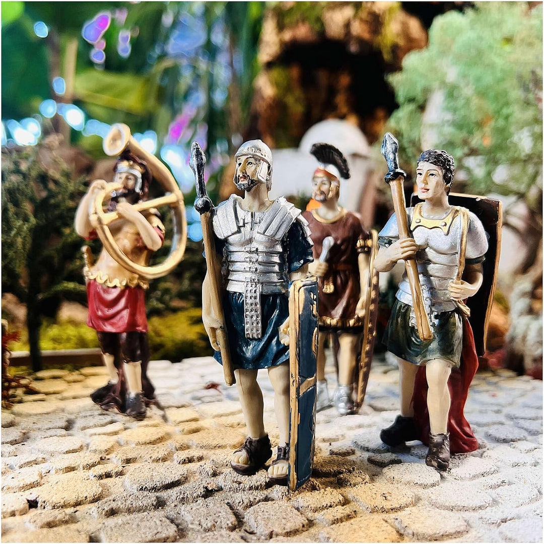 Römische Soldaten, Set zu 4 Stück, für 9 cm Krippe