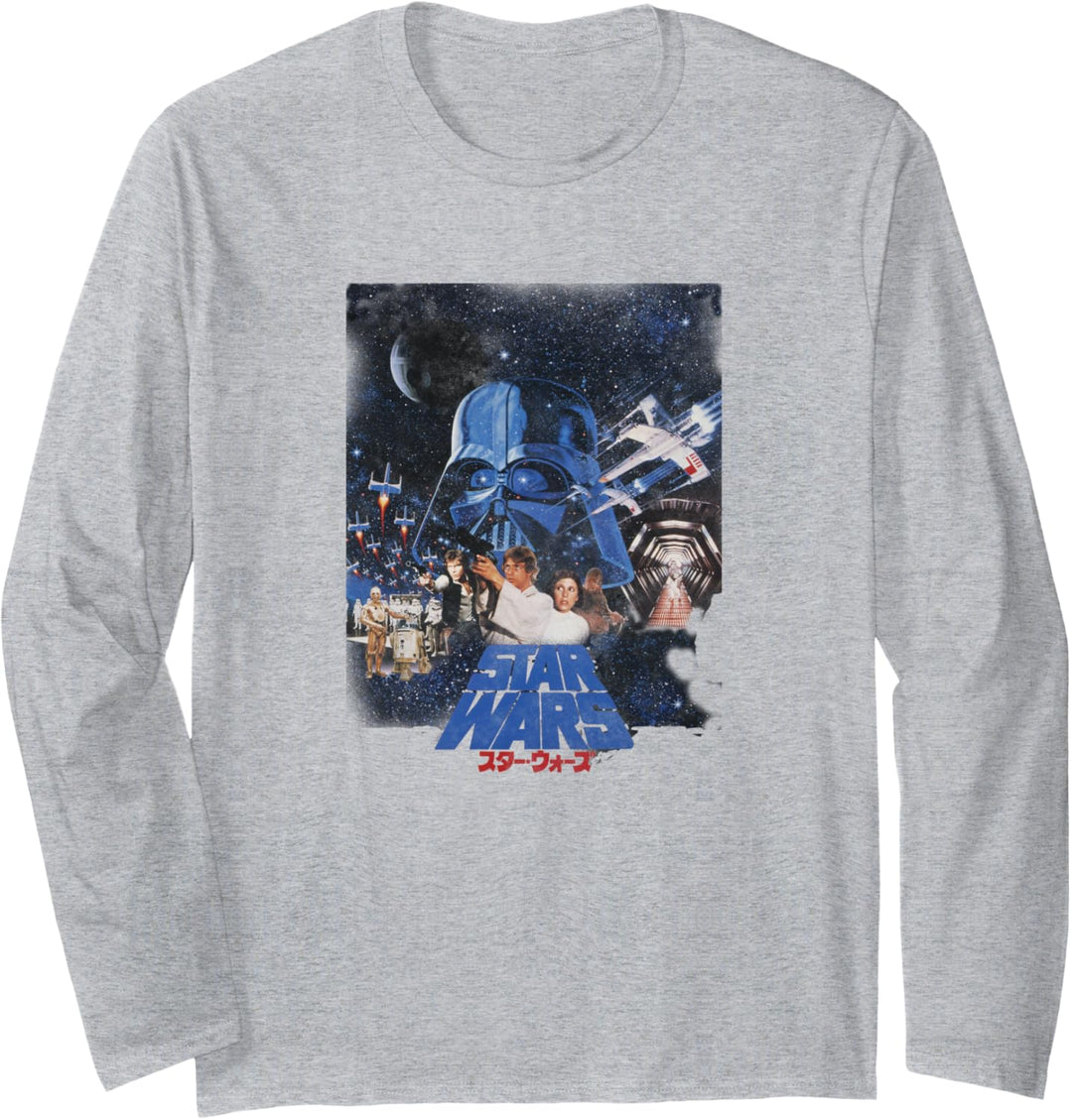 Star Wars Retro Classic Star Wars Poster Langarmshirt