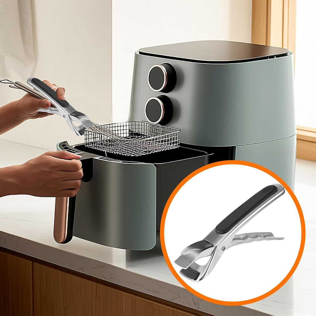 3 Stück Körbe Gitter für Heissluftfritteuse: 304 Edelstahl Air Fryer Racks mit 8 Silikonfüssen, Fryt