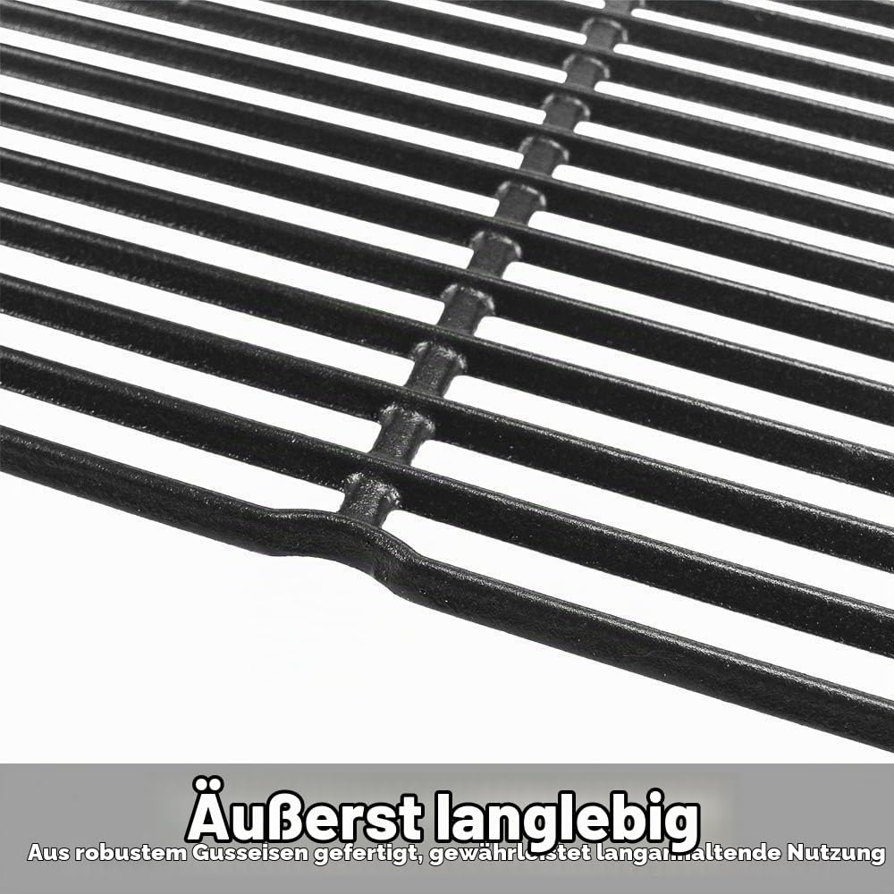 Denmay 38cm x 28.6cm Grillrost Gusseisen 7522 für Weber Spirit Classic E/S 200 210 (mit Seitlichen B