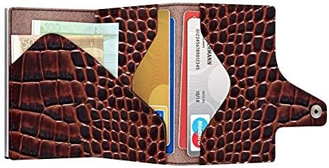 Tru Virtu® Karten-Portemonnaie Click & Slide I Kreditkartenetui I Kartenetui-RFID-NFC-Schutz I Geldb