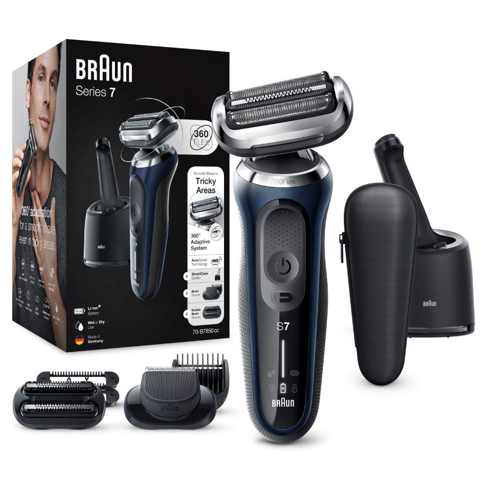 Braun Series 7 Rasierer Herren mit 360° Anpassung, Elektrorasierer & Barttrimmer, 3-Tage-Bart-Trimme