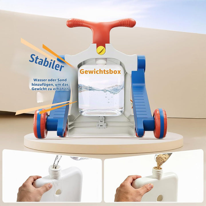 HYES 5 in 1 Lauflernwagen, Baby Spiel und Lauflernhilfe mit Musik und Abnehmbarem Spielboard, Laufwa