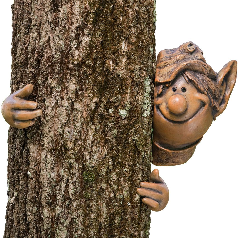 Bits and Pieces - Elfenbaum-Umarmung – Hofdekorationen – skurrile Baumskulptur – Gartendekoration –