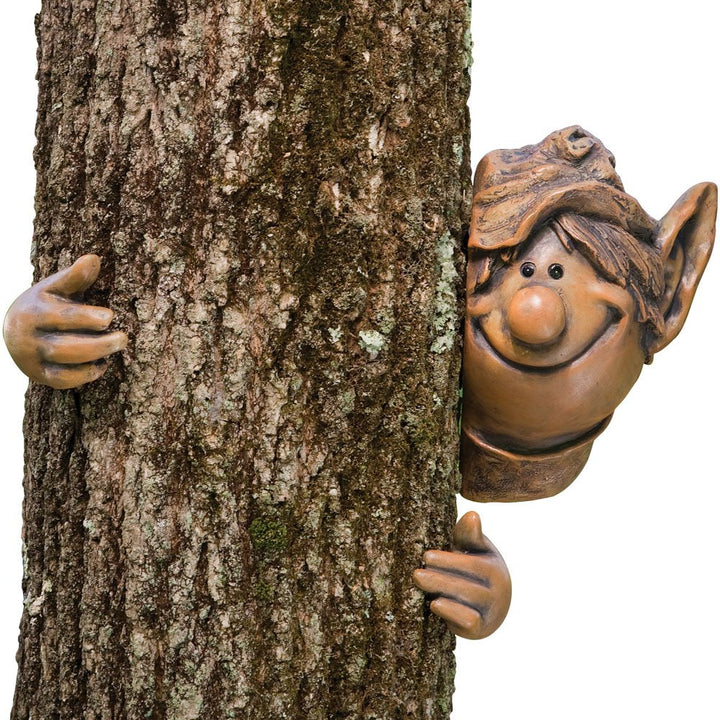 Bits and Pieces - Elfenbaum-Umarmung – Hofdekorationen – skurrile Baumskulptur – Gartendekoration –