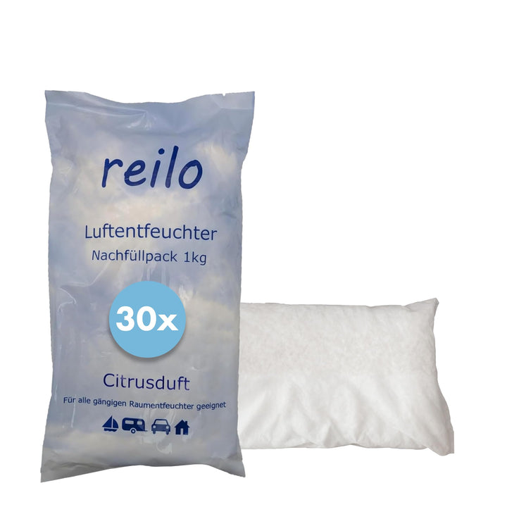 Citrusduft 30x 1kg Luftentfeuchter Granulat, Nachfüllpack, 30