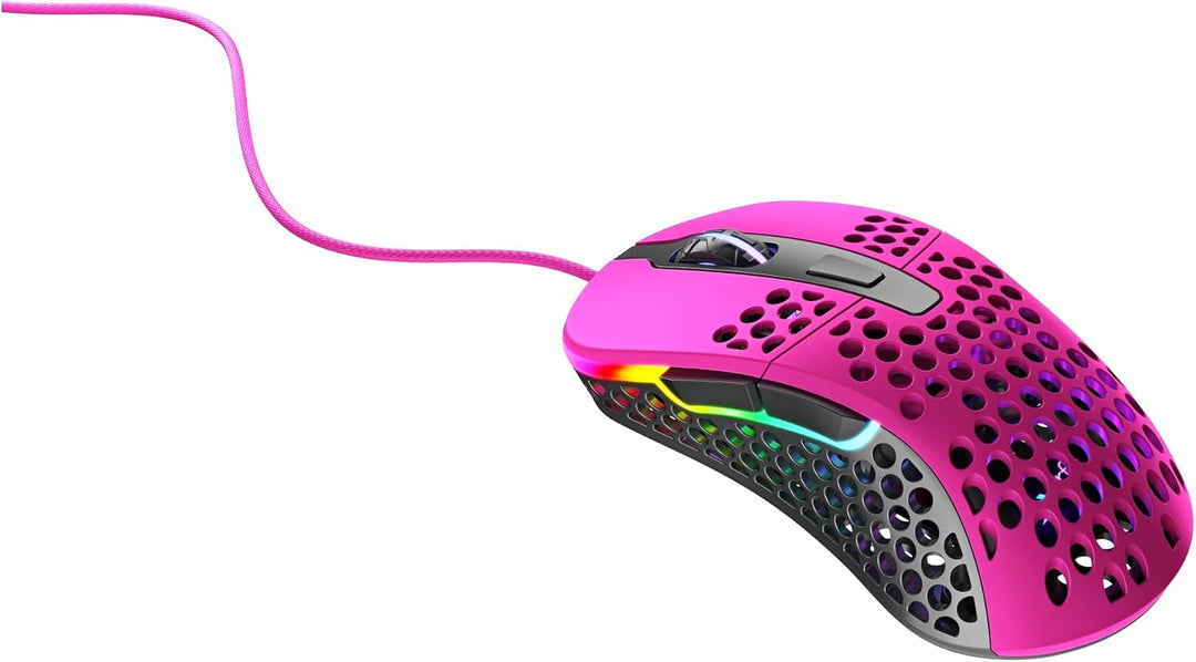 Xtrfy M4 RGB Ultraleichte Gaming-Maus, Rosa, XG-M4-RGB-PINK, Pink