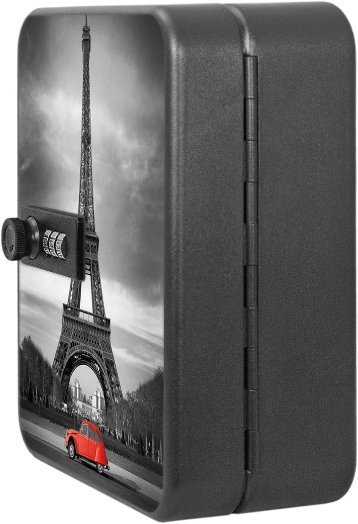 banjado® Burg-Wächter® abschliessbarer Schlüsselkasten mit Motiv Paris für 20 Schlüssel - Schlüsselk