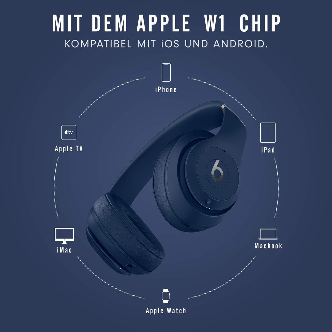 Beats Studio3 Over-Ear Bluetooth Kopfhörer mit Noise-Cancelling – Apple W1 Chip, Bluetooth der Klass