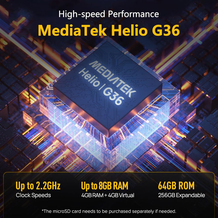 Ulefone Armor X12 Pro Outdoor Handys ohne Vertrag, MTK G36 8GB+64GB Outdoor Smartphone Android 13, 1