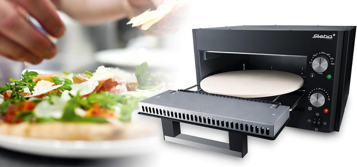Steba Power-Pizzabäcker PB 1000, inkl. Pizzastein mit Durchmesser 30cm, stufenlose Temperaturregelun