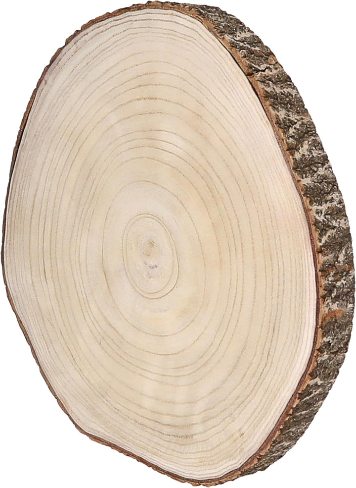 Cepewa Baumscheibe Holzscheibe │ Paulownia Naturprodukt 44x2,5cm │Scheibe Holz Holzplatte Dekoelemen