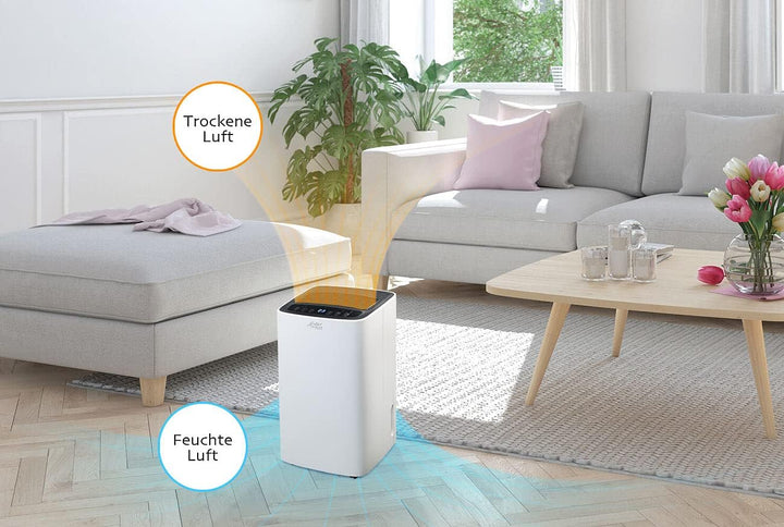 Sichler Haushaltsgeräte Lufttrockner: Smarter WLAN-Luftentfeuchter mit Timer und App, 12 Liter/Tag (