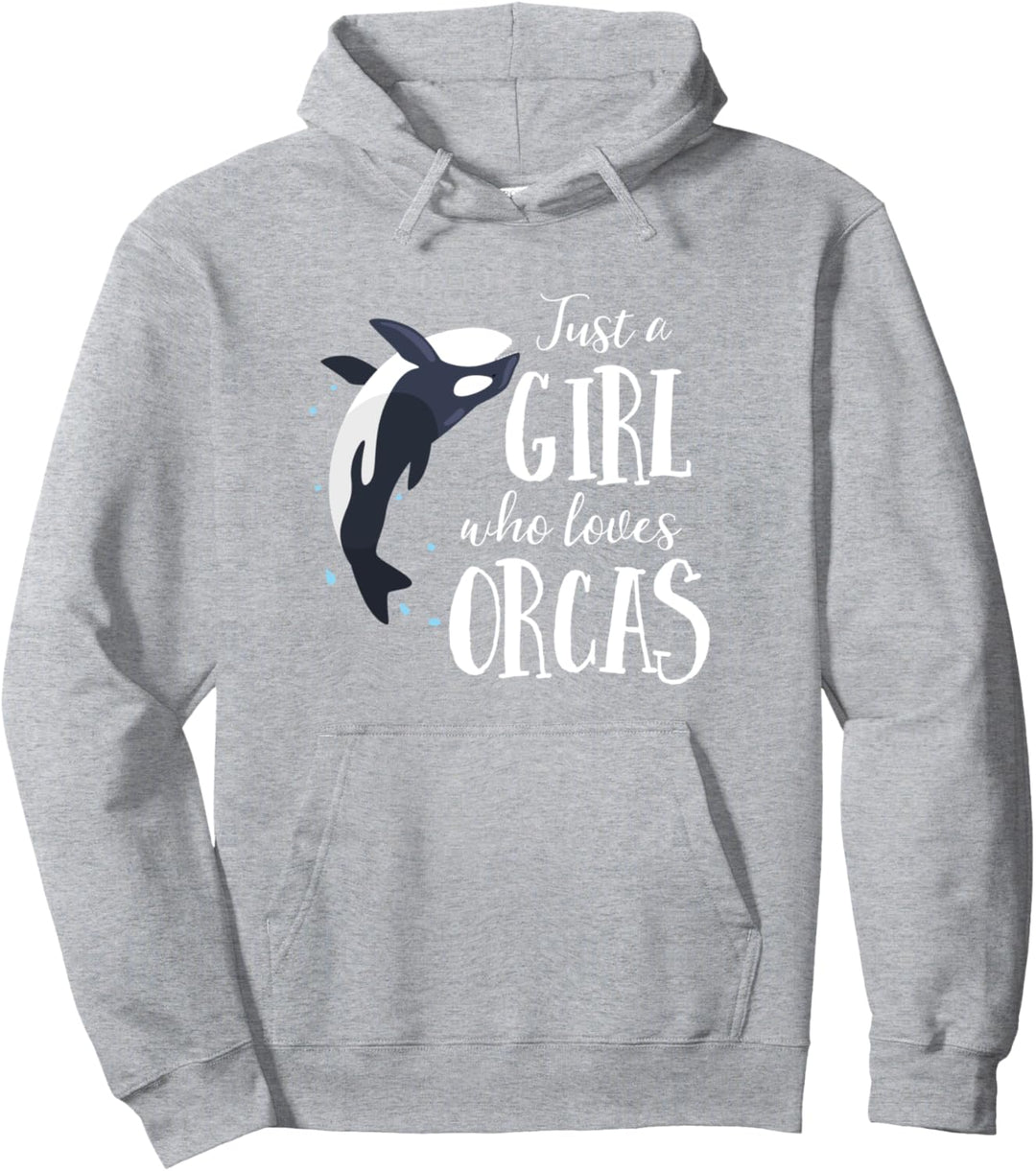 Just A Girl Who Loves Orcas Cute Whale Pullover Hoodie