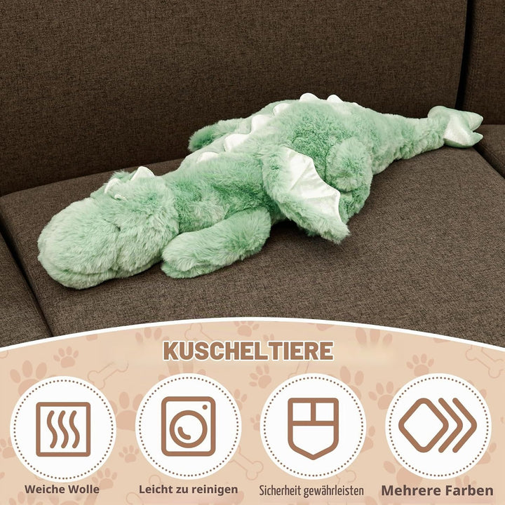 70-150 cm Kuscheltier Drache, Plüschtier Schlafkissen Grosse Weiche Lange, Riesige Plüschtier Flausc