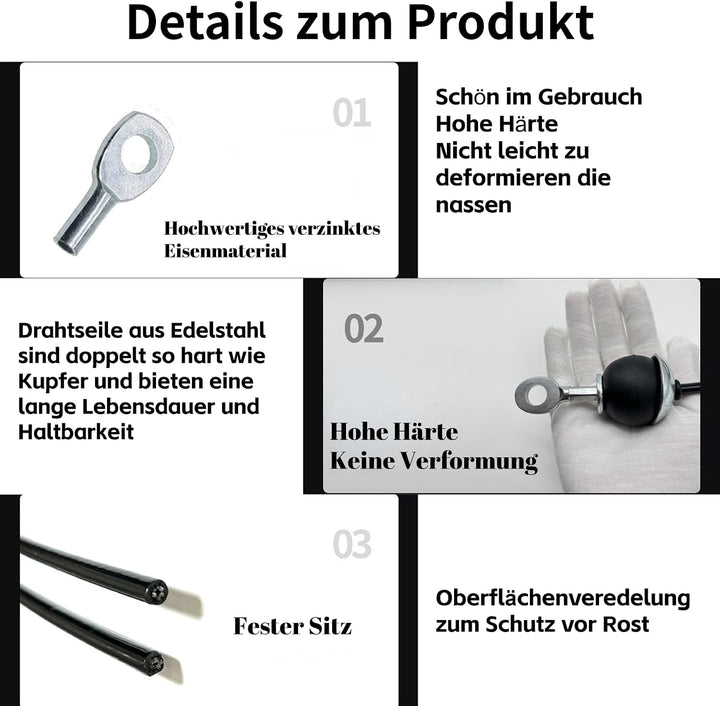 Seilzug Fitness für Zuhause, Latzug mit Schwerkraftkugel &amp; Trizepsseil, Flaschenzug Trainingsgerät f