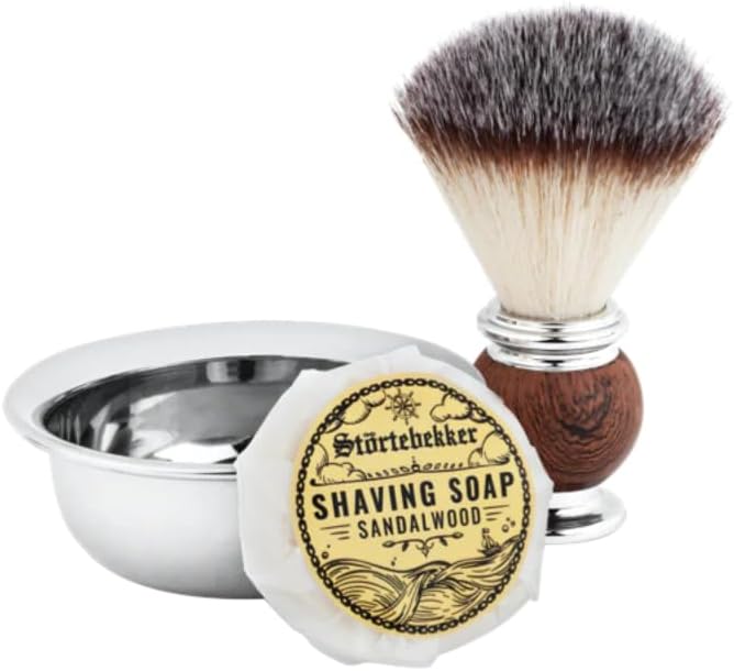 Störtebekker® Premium Rasurpflege Set - inkl. Rasiermesser, Etui, Rasierpinsel, Rasierseife, Rasiers