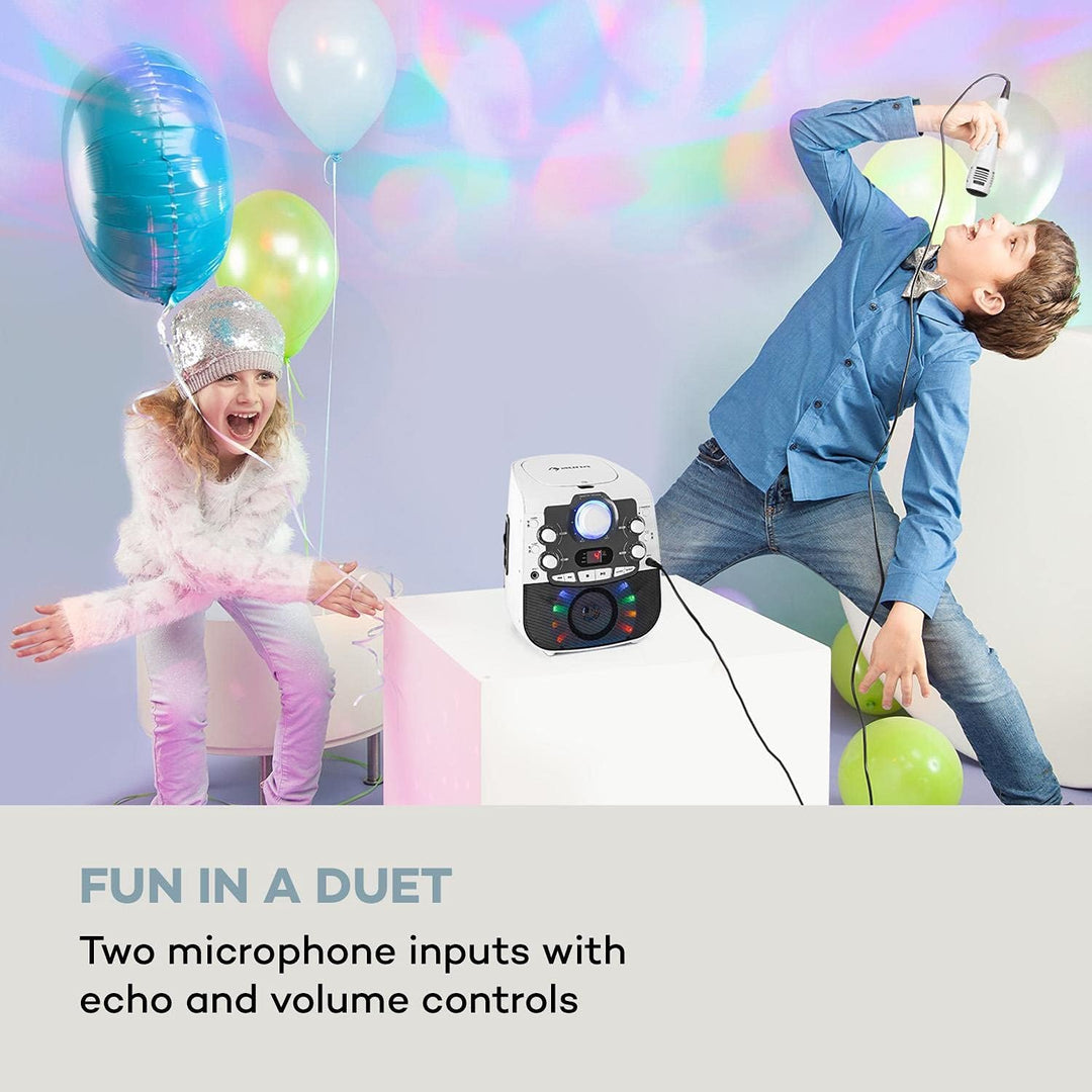 auna StarMaker 2.0 Karaoke-Anlage Karaokemaschine, Bluetooth-Funktion, CD-Player, für CD, CD+G, CD-R