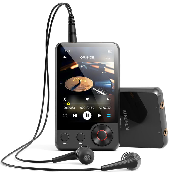 MECHEN 128GB MP3 Player mit Bluetooth 5.3, Dual Audio, 2,4 Zoll Touchscreen, Suchfunktion Verfügbar,