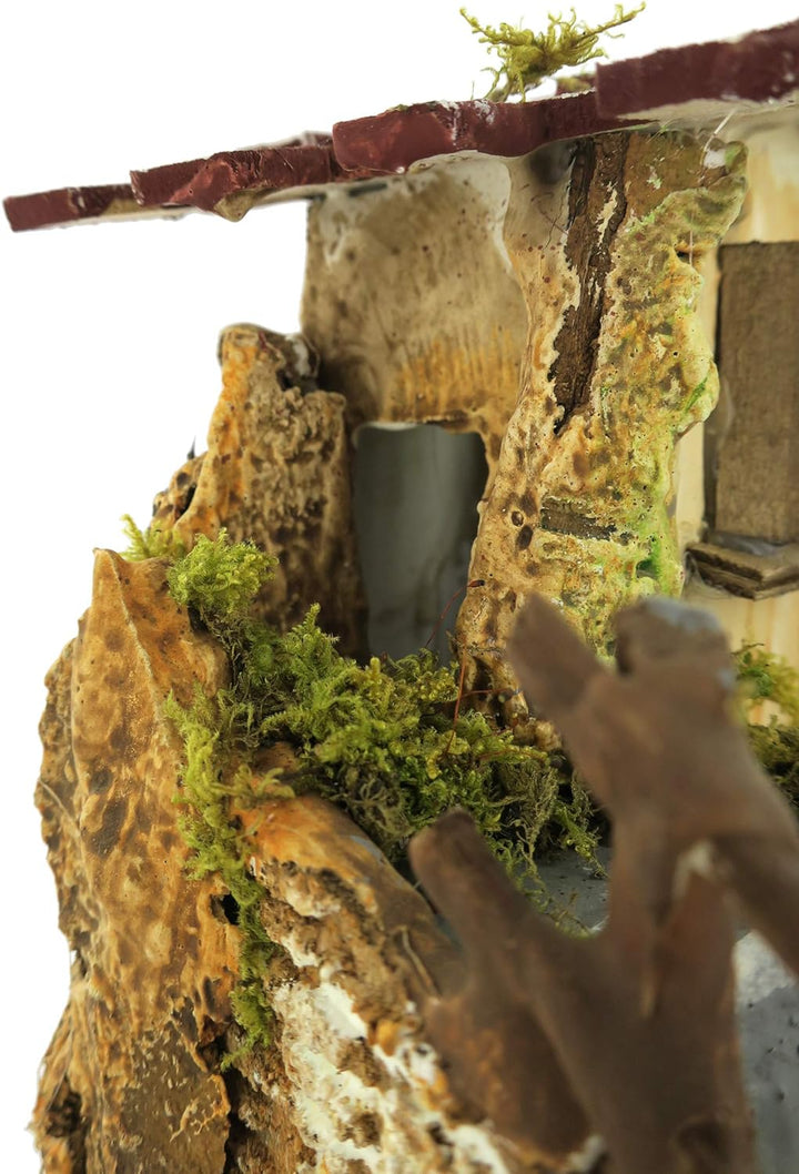BERTONI Rustikales Haus aus Holz mit Doppeltreppe, Holz, Mehrfarbig, Einheitsgrösse