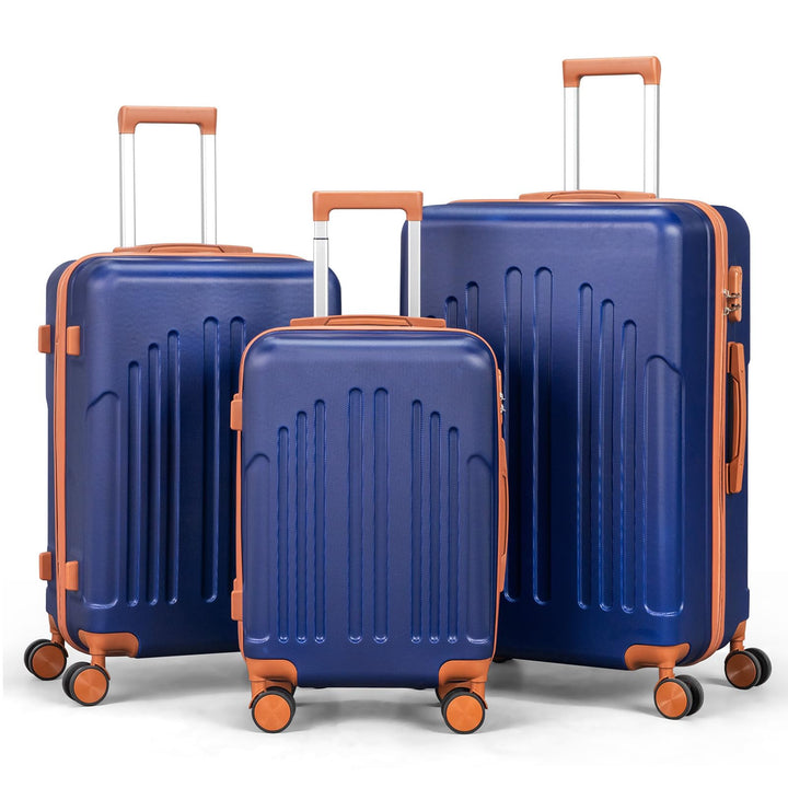 LEADZM Kofferset 3 teilig Hartschale, Koffer Set 3 stück aus ABS, Reisekoffer mit Rollen Gross, Hand