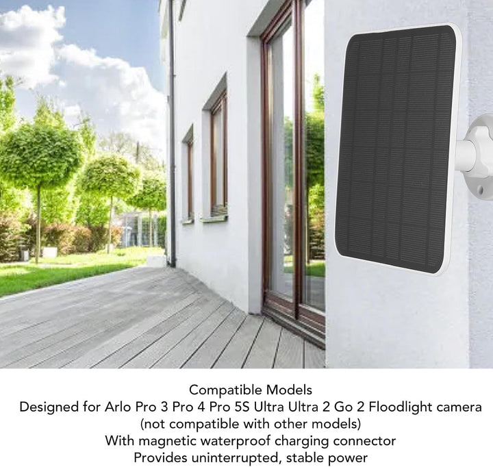 Solar Panel für Sicherheits Kamera für Arlo Pro 3 Pro 4 Pro 5S Ultra Ultra 2 Go 2 Flutlicht Kamera,