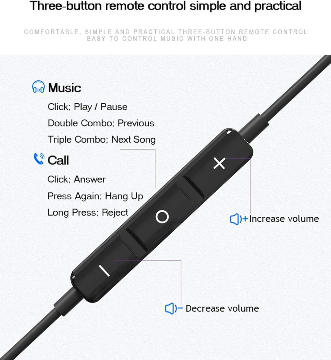 Hochauflösende In-Ear-Kopfhörer mit Kabel, extra Bass, geräuschisolierend, mit Mikrofon, für iPhone,