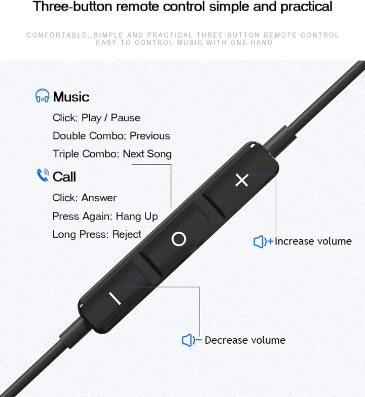 Hochauflösende In-Ear-Kopfhörer mit Kabel, extra Bass, geräuschisolierend, mit Mikrofon, für iPhone,