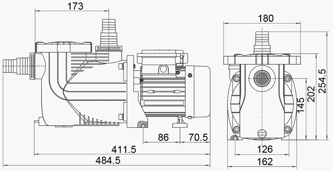 COIL Poolpumpe, Filterpumpe, Selbstansaugende, Umwälzpumpe, Förderhöhe max.8,5m, leiser Motor: von 6