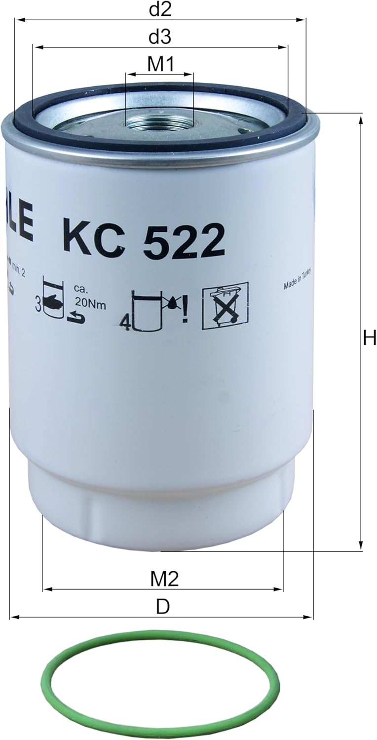 MAHLE KC 522D Kraftstofffilter