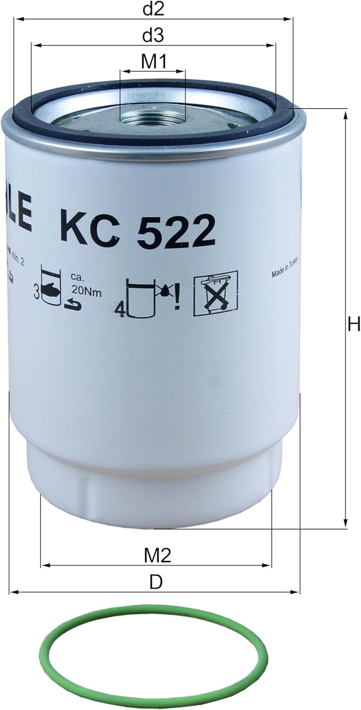 MAHLE KC 522D Kraftstofffilter