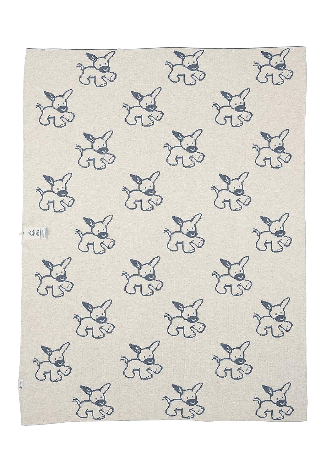 Sterntaler GOTS Strick-Schmusedecke Emmi Graublau One Size, Graublau One Size
