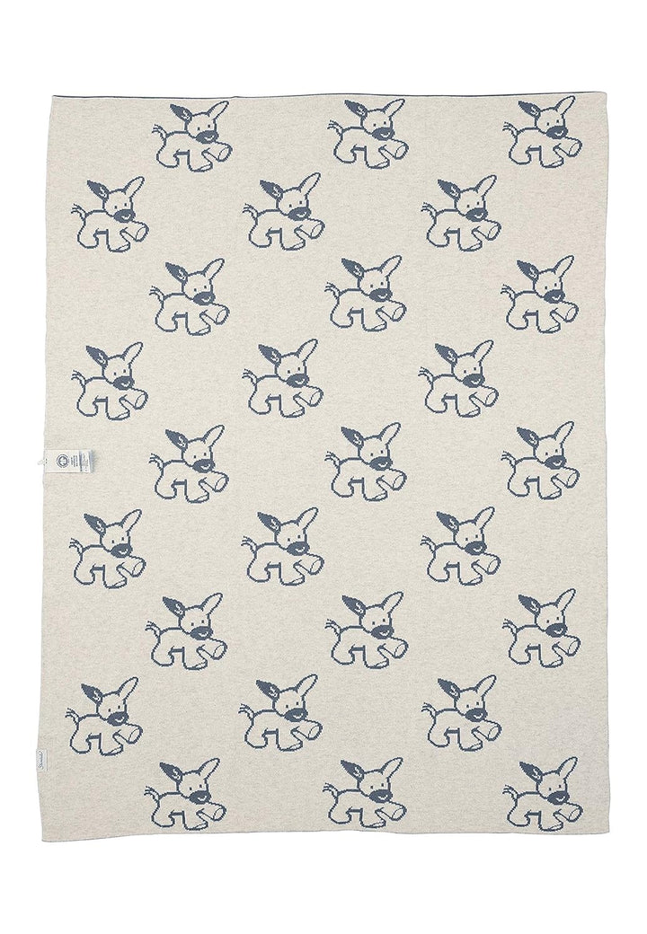 Sterntaler GOTS Strick-Schmusedecke Emmi Graublau One Size, Graublau One Size