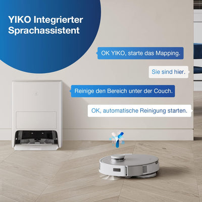 ECOVACS DEEBOT T20 OMNI 6000Pa Saugroboter, Auto-Mopp-Hebefunktion, Heisswasser-Mopp-Wäsche und Mopp