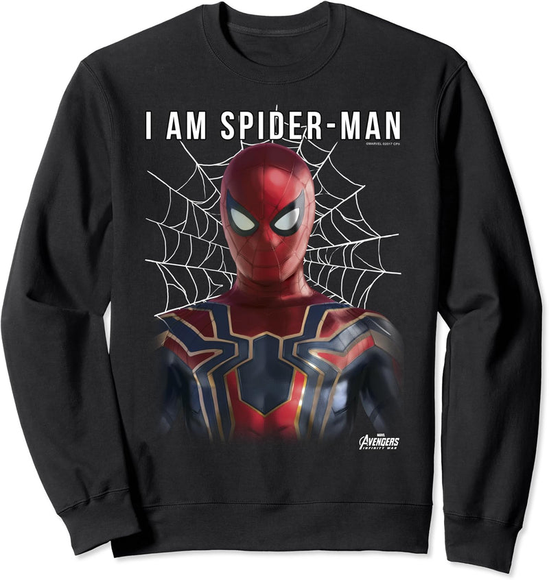 Marvel Avengers: Infinity War I Am Spider-Man Web Portrait Sweatshirt
