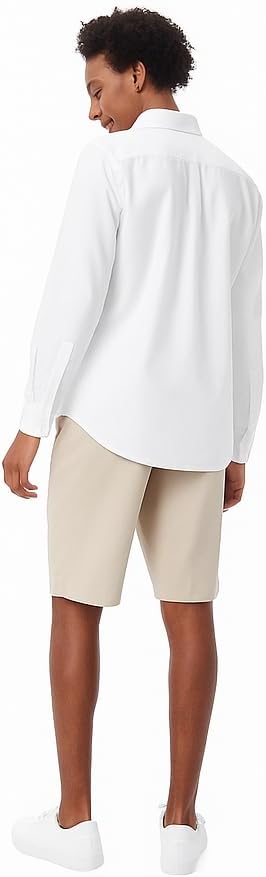 French Toast Little Boys' Long Sleeve Oxford Dress Shirt, White, 4
