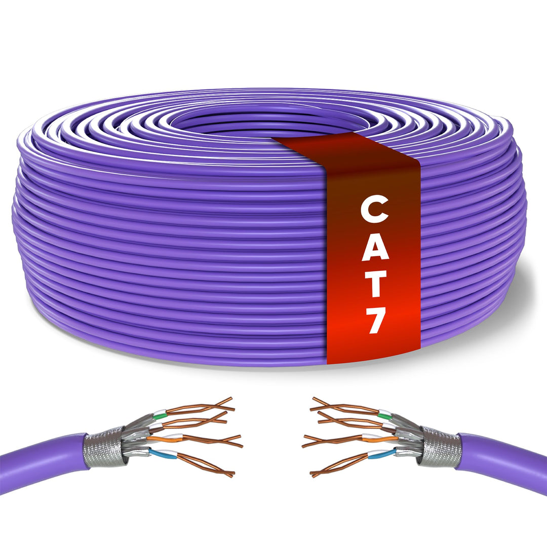 Mr. Tronic 25m Ethernet Netzwerkkabel Cat 7, 100% Reines Kupfer LAN Netzwerkkabel Für Schnelle &amp; Zuv