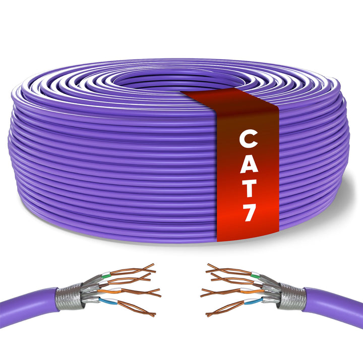 Mr. Tronic 25m Ethernet Netzwerkkabel Cat 7, 100% Reines Kupfer LAN Netzwerkkabel Für Schnelle &amp; Zuv