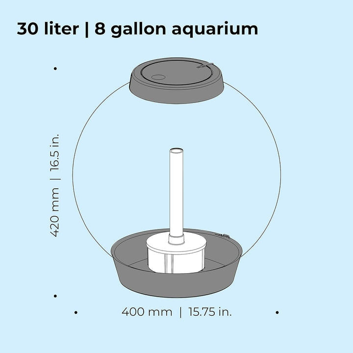 biOrb 72006 CLASSIC 30 LED silber - dekoratives Aquarium Komplett-Set mit Filter-System, LED-Beleuch