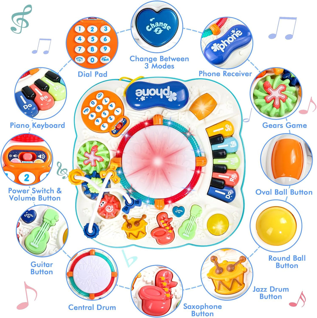 Spielzeug ab 1 Jahr - Spieltisch Kinderspielzeug ab 1 Jahr mit Licht Musik Baby Spielzeug ab 1 Jahre