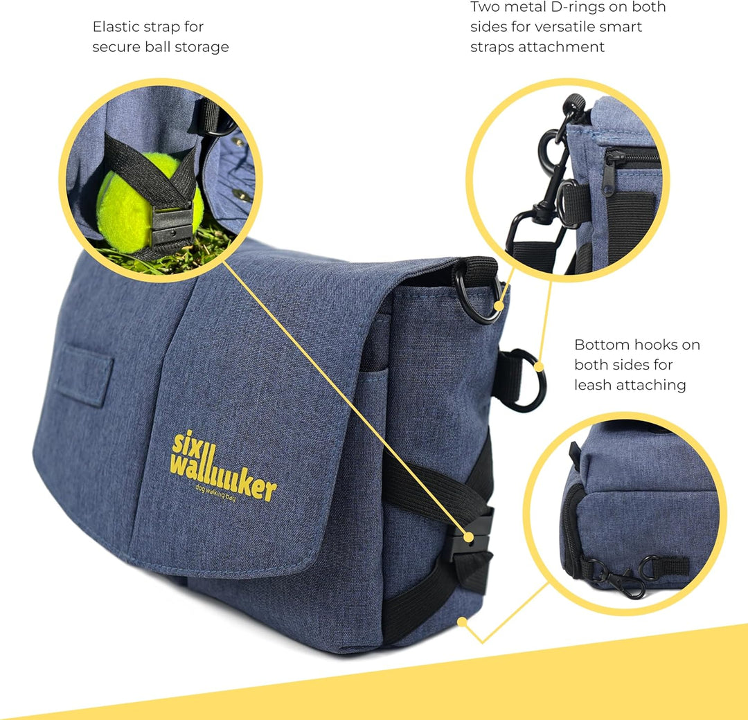 Arrivly SixWalker Gassi Tasche Hund Leckerlibeutel für Hunde mit Magnetverschluss, Praktischer Hunde