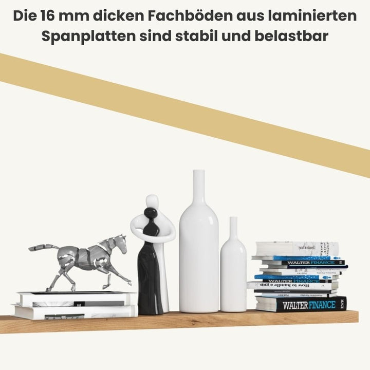 AKORD Wandregal PS-5 100 cm | Bücherregal Spielzeug Blumen Dekorationen | für Wohnzimmer Schlafzimme