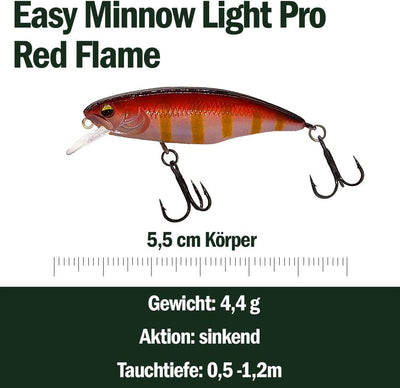 Wobbler im 5er Set für Forelle & Barsch, 5,5cm, Kunstköder Set für Spinnfischen, Minnow Köder sinken